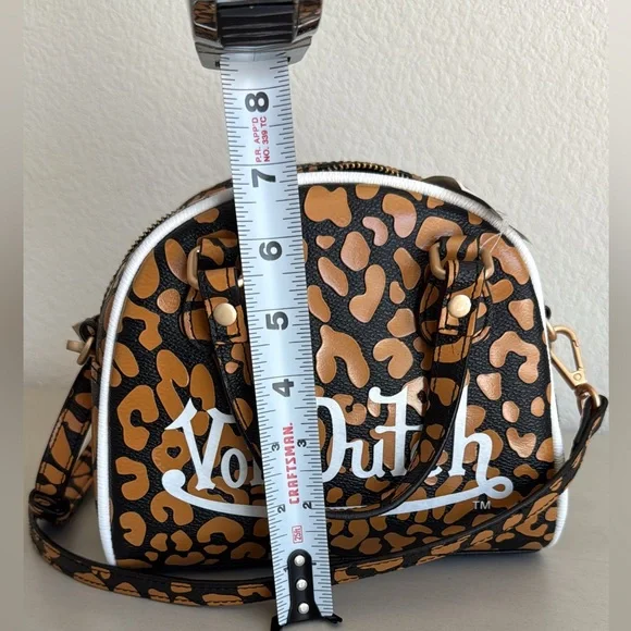 Von Dutch Small Bowling Bag Cheetah Print NWTs - Picture 8 of 8